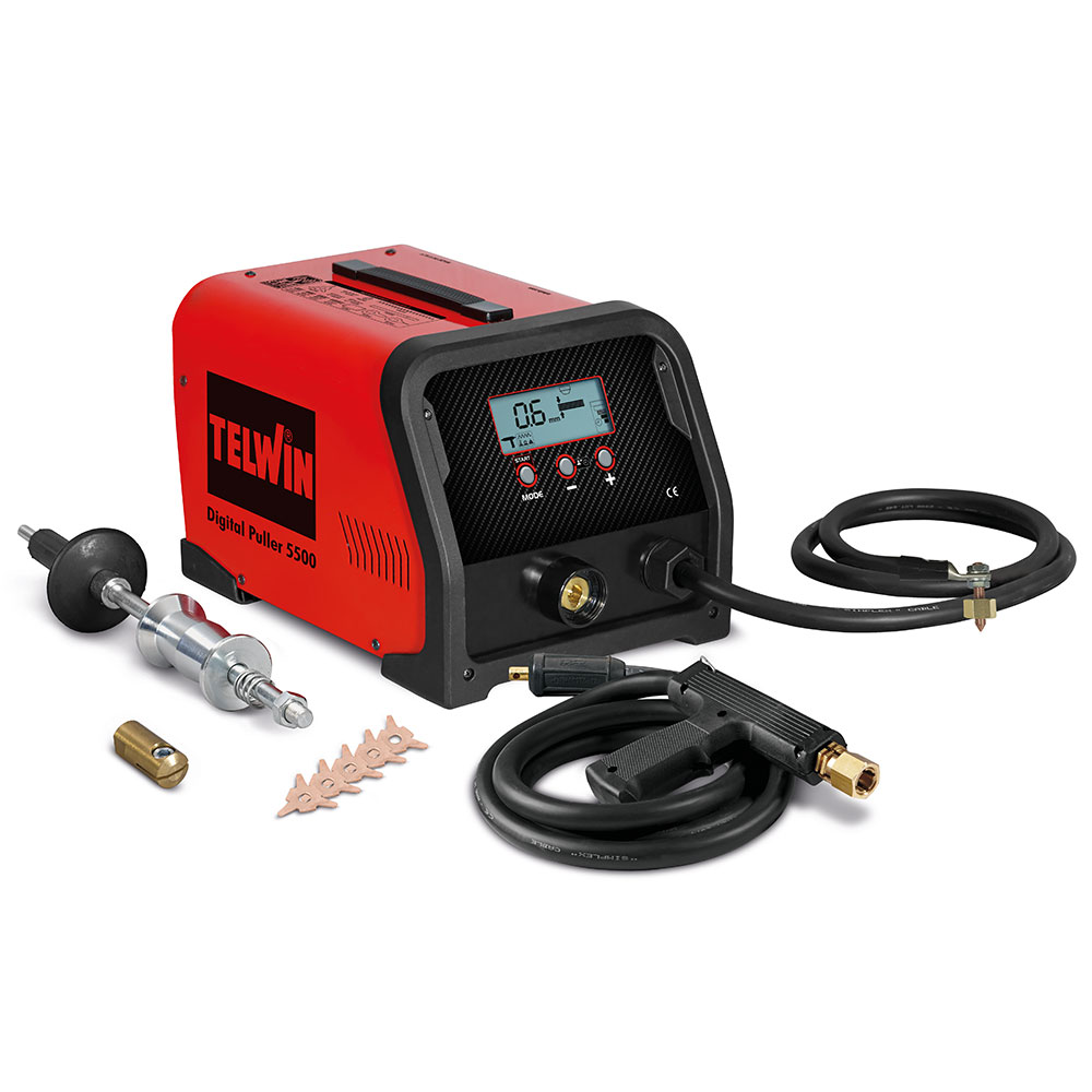 Aparat de sudura in puncte pentru tras caroserii Telwin, DIGITALPULLER5500_400V, 3800 A, cu accesorii 1 Aparat de sudura in puncte pentru tras caroserii Telwin, DIGITALPULLER5500_400V, 3800 A, cu accesorii