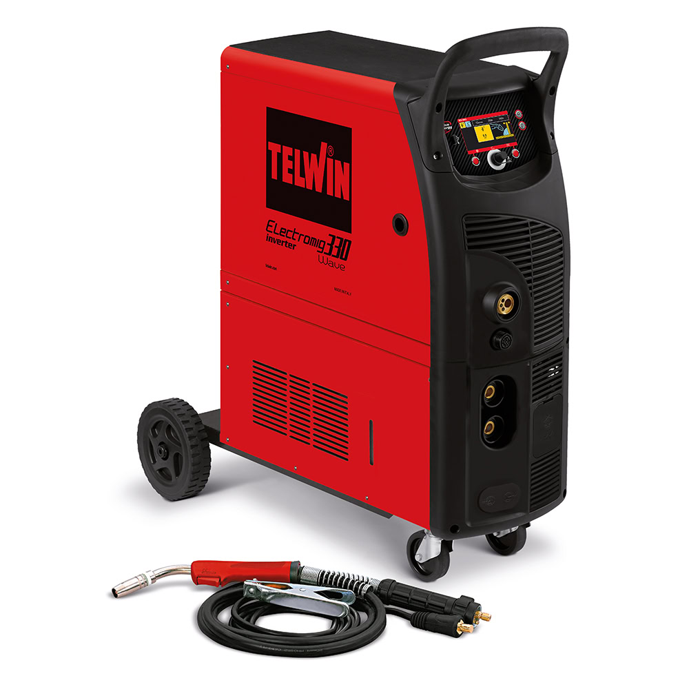 Aparat sudura MIG-MAG/FLUX/BRAZARE/ MMA/TIG-DC LIFT Telwin ELECTROMIG330WAVE, 300 A, sarma otel 0.6-1.2 mm, electrozi 1.6-6 mm, cu accesorii 1 Aparat sudura MIG-MAG/FLUX/BRAZARE/ MMA/TIG-DC LIFT Telwin ELECTROMIG330WAVE, 300 A, sarma otel 0.6-1.2 mm, electrozi 1.6-6 mm, cu accesorii