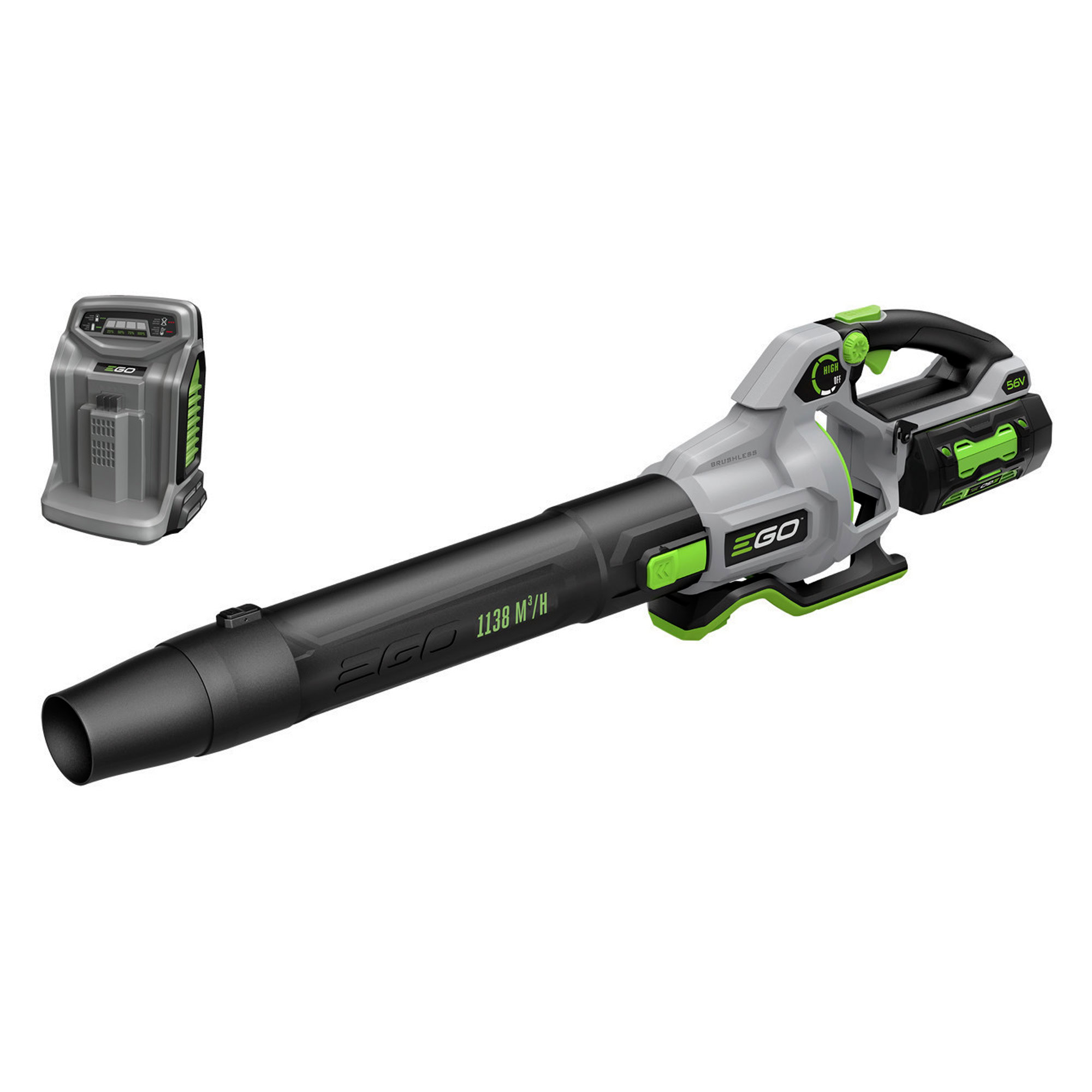 Suflanta electrica pentru frunze Ego Power LB6704E, cu acumulator Li-Ion 56 V/5.0 Ah, 1138 mc/h, incarcator rapid 1 Suflanta electrica pentru frunze Ego Power LB6704E, cu acumulator Li-Ion 56 V/5.0 Ah, 1138 mc/h, incarcator rapid