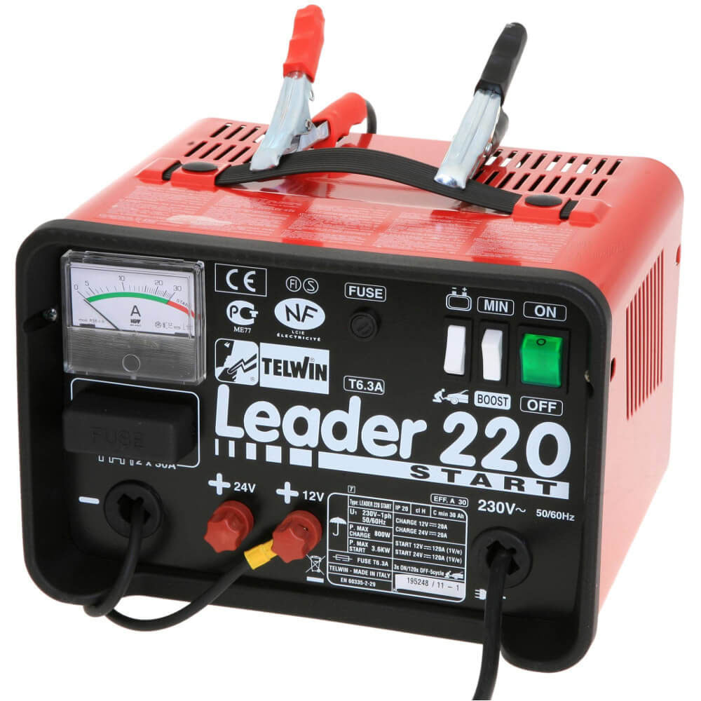 Redresor baterii si robot de pornire Telwin LEADER220START, tensiune incarcare 12/24 V, capacitate baterii Pb/START/STOP 30-400 Ah 2 Redresor baterii si robot de pornire Telwin LEADER220START, tensiune incarcare 12/24 V, capacitate baterii Pb/START/STOP 30-400 Ah - Image 2