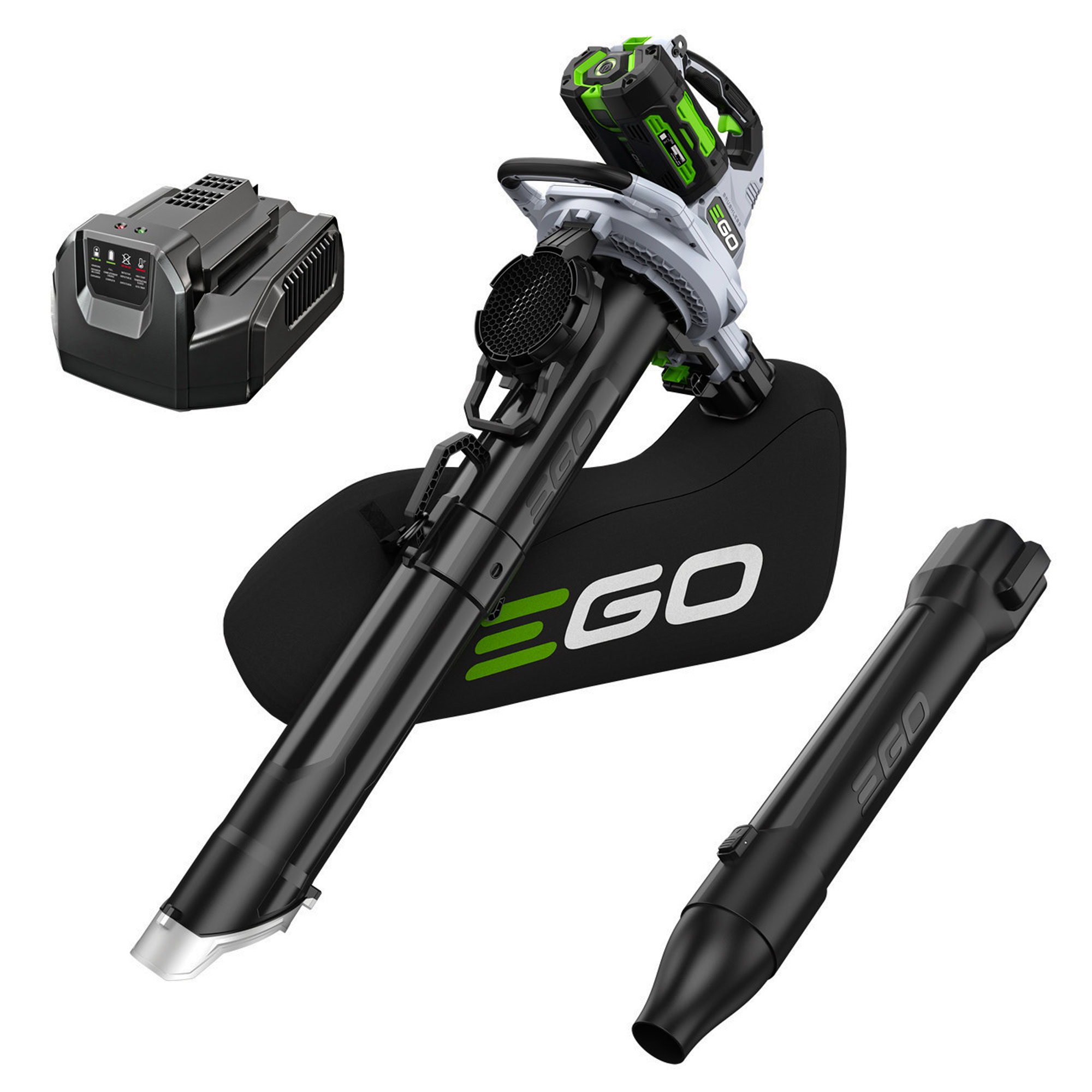 Set suflanta/ aspirator electrica pentru frunze Ego Power LV5004E, cu acumulator Li-Ion 56 V/5.0Ah, 850 mc/h, incarcator standard 2 Set suflanta/ aspirator electrica pentru frunze Ego Power LV5004E, cu acumulator Li-Ion 56 V/5.0Ah, 850 mc/h, incarcator standard - Image 2