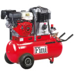 Compresor de aer cu ulei, motor termic pe benzina, cu 2 cilindri si o treapta de compresie, Fini MK103-100-5.5S, 4 kW, 10 bar, 365 l/min, cu butelie de 100 l
