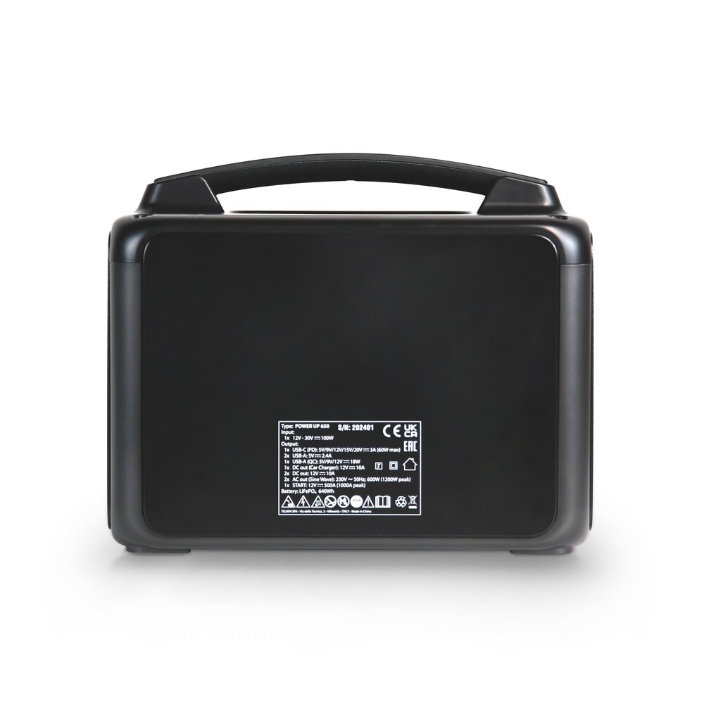 Statie portabila de alimentare cu unda sinusoidala pura/robot de pornire Telwin POWERUP650, cu baterie litiu 640 Wah 3 Statie portabila de alimentare cu unda sinusoidala pura/robot de pornire Telwin POWERUP650, cu baterie litiu 640 Wah - Image 3