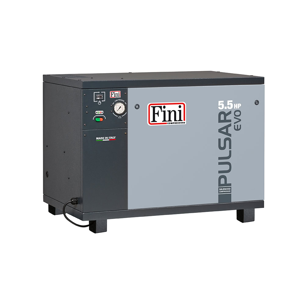 Compresor de aer silentios Fini Pulsar Evo BK119-5,5 AP, 4 kW, 14 bar, 674 l/min, 400 V 1 Compresor de aer silentios Fini Pulsar Evo BK119-5,5 AP, 4 kW, 14 bar, 674 l/min, 400 V