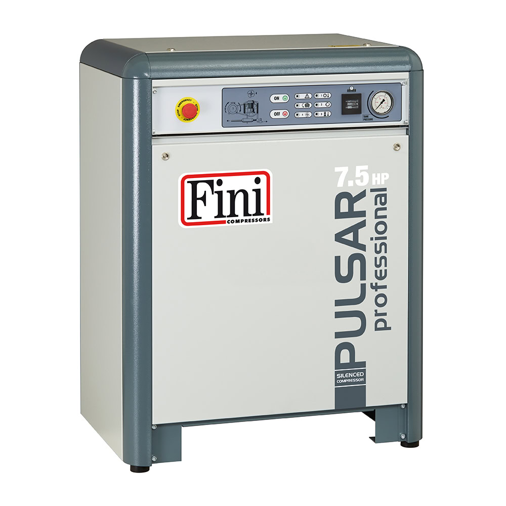 Compresor de aer silentios Fini Pulsar K50 T10-SD, 7.5 kW, 3 l, 11 bar, 1074 l/min 1 Compresor de aer silentios Fini Pulsar K50 T10-SD, 7.5 kW, 3 l, 11 bar, 1074 l/min
