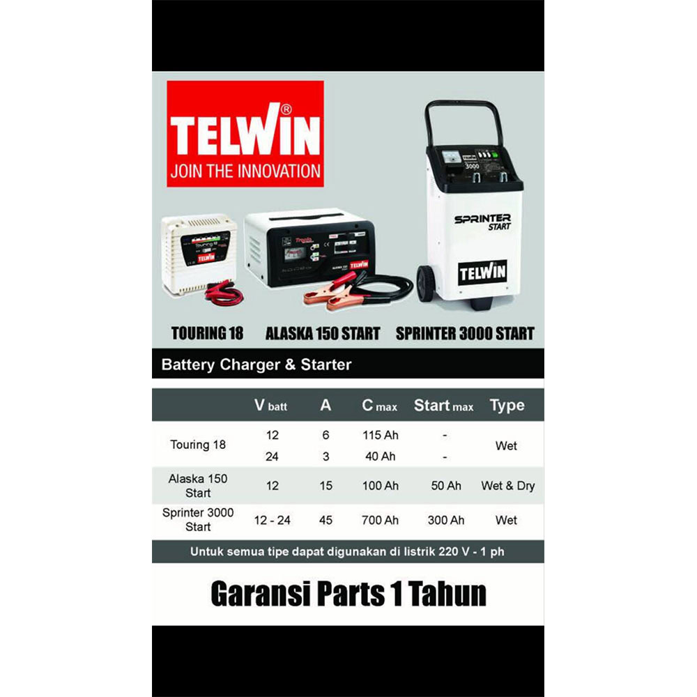 Redresor baterii si robot de pornire Telwin SPRINTER3000START, tensiune incarcare 12/24 V, capacitate baterii Pb/START/STOP 20-700 Ah, incarcare rapida 5 Redresor baterii si robot de pornire Telwin SPRINTER3000START, tensiune incarcare 12/24 V, capacitate baterii Pb/START/STOP 20-700 Ah, incarcare rapida - Image 5