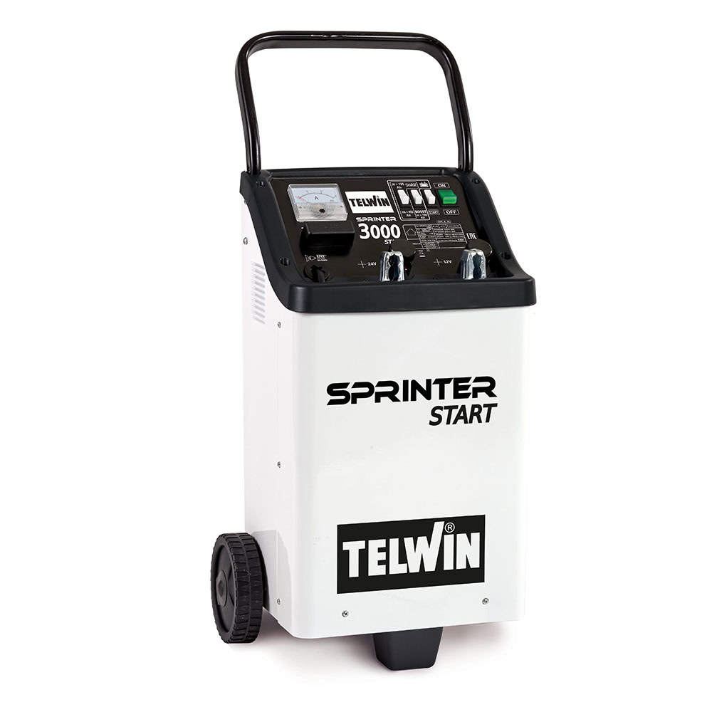 Redresor baterii si robot de pornire Telwin SPRINTER3000START, tensiune incarcare 12/24 V, capacitate baterii Pb/START/STOP 20-700 Ah, incarcare rapida 1 Redresor baterii si robot de pornire Telwin SPRINTER3000START, tensiune incarcare 12/24 V, capacitate baterii Pb/START/STOP 20-700 Ah, incarcare rapida