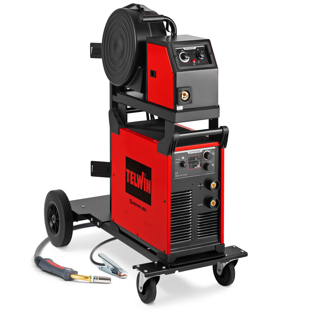 Aparat sudura multiproces MIG/MMA/TIG DC Telwin SUPERMIG350IACC_T, 250/270 A, sarma otel 0.6-1.2 mm, cu accesorii, carucior transport 1 Aparat sudura multiproces MIG/MMA/TIG DC Telwin SUPERMIG350IACC_T, 250/270 A, sarma otel 0.6-1.2 mm, cu accesorii, carucior transport