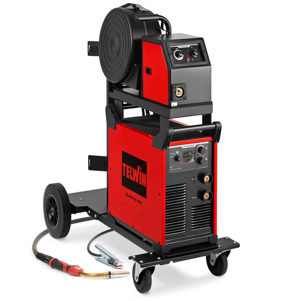 Aparat sudura multiproces MIG/MMA/TIG DC Telwin SUPERMIG450IACC_T, 320/400 A, sarma otel 0.6-1.6 mm, cu accesorii, carucior transport 6 Aparat sudura multiproces MIG/MMA/TIG DC Telwin SUPERMIG450IACC_T, 320/400 A, sarma otel 0.6-1.6 mm, cu accesorii, carucior transport - Image 6