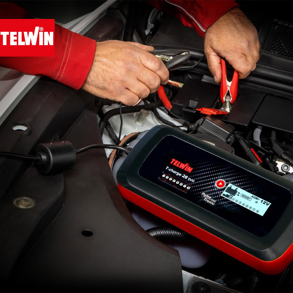 Redresor baterii Telwin T-CHARGE26EVO, tensiune incarcare 12/24 V, capacitate baterii Pb/GEL/AGM 10-250 Ah 2 Redresor baterii Telwin T-CHARGE26EVO, tensiune incarcare 12/24 V, capacitate baterii Pb/GEL/AGM 10-250 Ah - Image 2