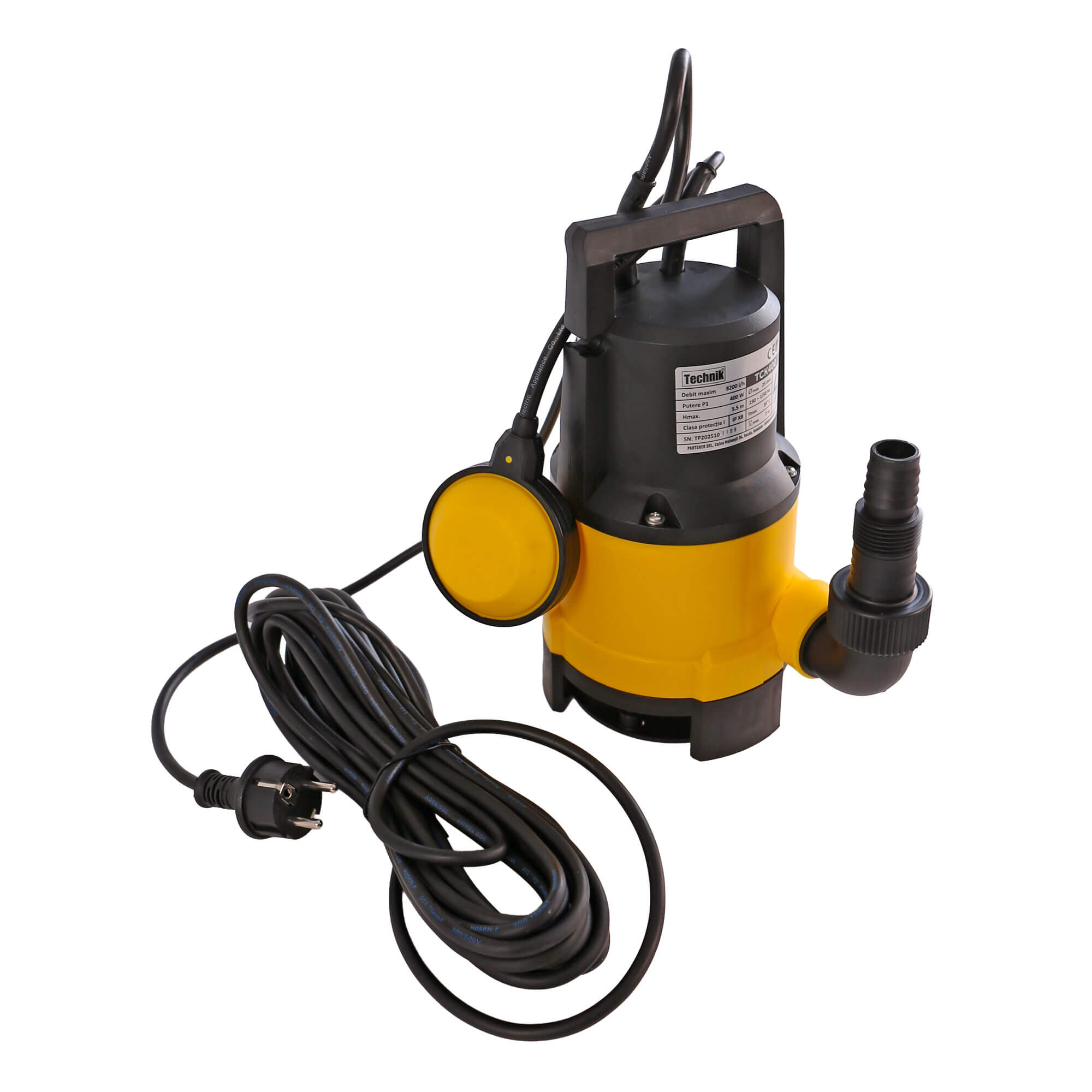 Pompa submersibila din plastic Technik TCK400, particule maxim 25 mm, putere 400 W, debit 8200 l/h, inaltime refulare 5.5 m 4 Pompa submersibila din plastic Technik TCK400, particule maxim 25 mm, putere 400 W, debit 8200 l/h, inaltime refulare 5.5 m - Image 4