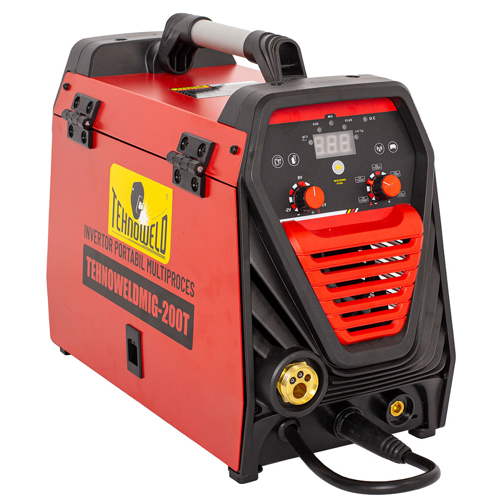 Aparat sudura MIG-MAG/ MMA/ TIG Tehnoweld TEHNOWELDMIG-200T, 180 A, sarma otel 1 mm, electrozi 1.6-4 mm, cu accesorii 2 Aparat sudura MIG-MAG/ MMA/ TIG Tehnoweld TEHNOWELDMIG-200T, 180 A, sarma otel 1 mm, electrozi 1.6-4 mm, cu accesorii - Image 2