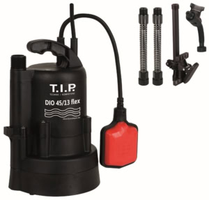 electropompa submersibila  350W T.I.P. DIO 45/13 FLEX apa pluviala  2800L/h aspirare 5m, refulare 13m 1.3bar (3/4")19mm