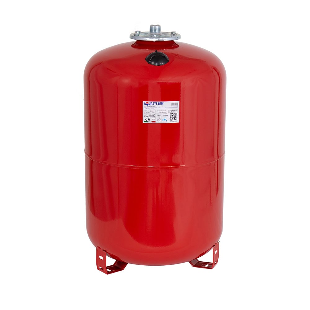 Vas de expansiune vertical cu suport Aquasystem VRV80, apa calda, volum 80 l, presiune max.8 bari 1 Vas de expansiune vertical cu suport Aquasystem VRV80, apa calda, volum 80 l, presiune max.8 bari
