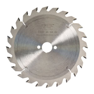 Disc Zonetec ZA2212016024, pentru fierastrau circular, 20X160 mm, 24 dinti, pentru lemn