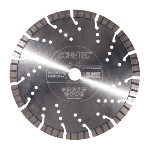 Disc diamantat Zonetec ZA241STU230131522 pentru beton armat, taiere segmentata, D 230x22.3 x13 mm