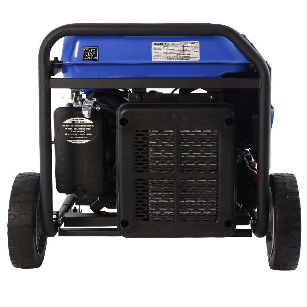 Generator de curent tip inverter Zonetec ZGI5500WEO, monofazat, 5.5 kW, roti pentru transport, pornire electrica 8 Generator de curent tip inverter Zonetec ZGI5500WEO, monofazat, 5.5 kW, roti pentru transport, pornire electrica - Image 8