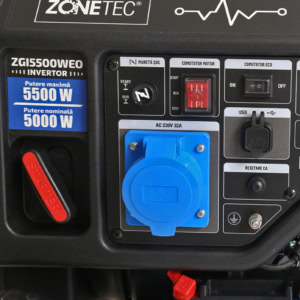 Generator de curent tip inverter Zonetec ZGI5500WEO, monofazat, 5.5 kW, roti pentru transport, pornire electrica 21 Generator de curent tip inverter Zonetec ZGI5500WEO, monofazat, 5.5 kW, roti pentru transport, pornire electrica | Travandi.ro