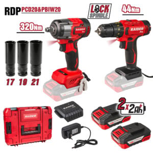 R20 Set masina de gaurit BL+cheie cu impact RDP-PCD20&PBIW20