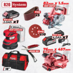 R20 Set 3 Unelte 2Ah 4Ah + 3 accesorii si geanta RDP-BXS11