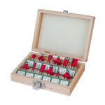 Set 12 freze profilate bits ø8mm pentru lemn
