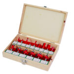 Set 15 freze profilate bits ø8mm pentru lemn