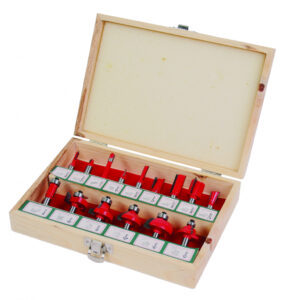 Set 15 freze profilate bits ø8mm pentru lemn