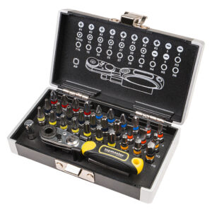 Set 33 piese maner cu clichet si biti magnetici ¼" CRV TMP