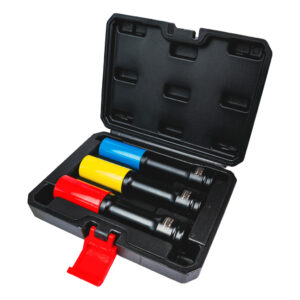 Set 3 tubulare de impact 1/2" 17,19,21mm cu protectie 150mm