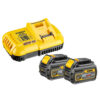 Set incarcator + 2 acumulatori Dewalt DCB118T2, 18V / 54V, 6Ah, Li-Ion XR FlexVolt