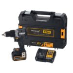 Masina de insurubat si gaurit cu percutie DeWalt x McLaren F1 Team DCD85MM1T, 1 acumulator XR 18V / 4.0Ah, incarcator, 90 Nm, valiza TSTAK