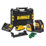 Nivela laser cu linii in cruce DeWALT DCE088D1G18, raza verde, cu acumulator XR 18V / 2.0 Ah, 30 m