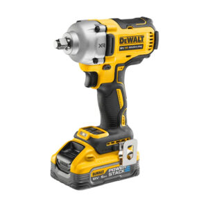 Masina de insurubat cu impact Dewalt DCF891H2T, patrat 1/2", max 812 Nm, 2 acumulatori 18V XR Powerstack de 5.0Ah, incarcator, valiza