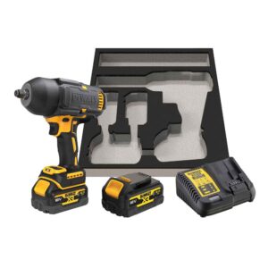 Masina de insurubat cu impact Dewalt DCF900P2G, patrat 1/2", max 1355 Nm, 2 acumulatori 18V XR /5.0Ah tip "G", incarcator, insert sertare