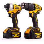 Set combo DeWalt DCK2062M2T, motor fara perii: bormasina 18V DCD709, surubelnita cu impact 18V DCF809, 2 acumulatori 4Ah, incarcator, valiza TSTAK