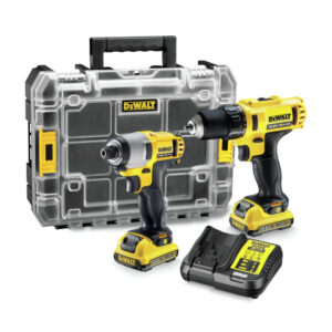 Set combo DeWalt DCK211D2T: bormasina/insurubat cu acumulatori DCD710, surubelnita cu impact DCF815, 2 acumulatori 2Ah, incarcator, valiza TSTAK