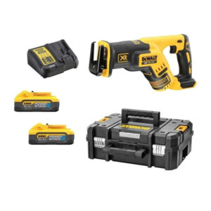 Fierastrau alternativ DeWalt DCS367H2T, cursa 28.6 mm, 0 - 2900 curse/min, cu 2 acumulatori Powerstack 18V / 5.0Ah si incarcator in valiza TSTAK