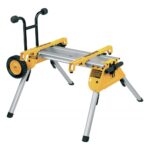 Stand ultra-profesional pentru ferastraiele circulare de masa DeWalt DE7400, cu roti pentru transport