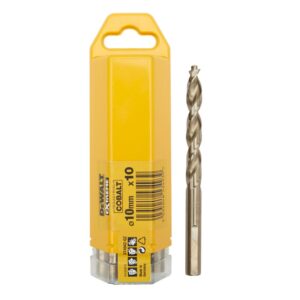Set 10 burghie pentru metal DeWALT DT4942, tip HSS-E, cobalt, 10.0x87x133 mm