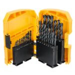 Set 29 burghie pentru metal DeWALT DT5930, tip HSS-R, 1.0 - 13.0 mm, tija cilindrica, in caseta plastic