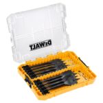 Set 9 burghie plate Extreme Impact pentru lemn DeWALT DT70751, coada 1/4", 12 - 32 mm, cutie medie TOUGHCASE™