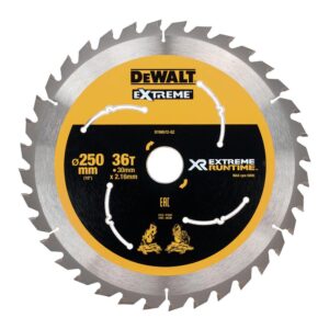 Disc Dewalt DT99572 pentru fierastrau circular, D 250x30x2.16 mm, 36 dinti, pentru taiere extra-fina, seria Extreme Runtime
