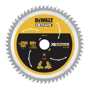 Disc Dewalt DT99573 pentru fierastrau circular, D 250x30x2.16 mm, 60 dinti, pentru taiere extra-fina, seria Extreme Runtime