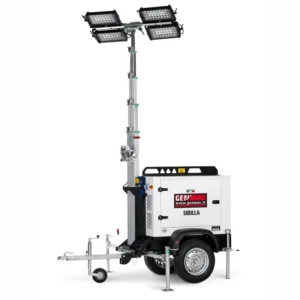 Turn de lumina GENMAC Sibilla TM8K-M5 4x320W LED 166200 lumeni, trailer tractare omologat rutier