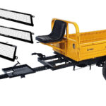 E5 ProGARDEN Pachet Campo RM500C remorca 500 kg minitractor, cu obloane inaltare, 1 osie, prindere bolt, roti 5.00-12 profil rutier