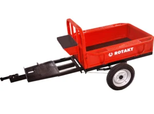 Remorca motocultor Rotakt REM400-1, capacitate 400 kg, basculabila